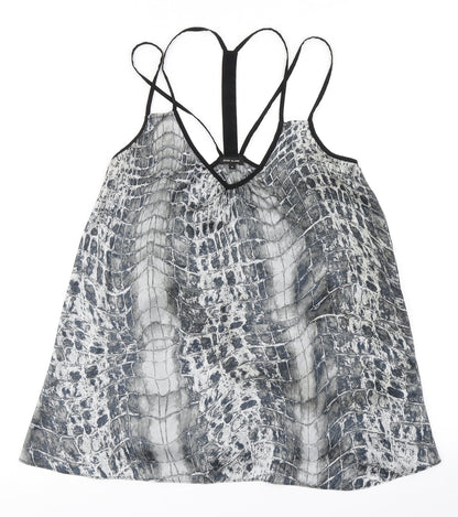 Womens UK Size 8 River Island Grey Camisole Blouse