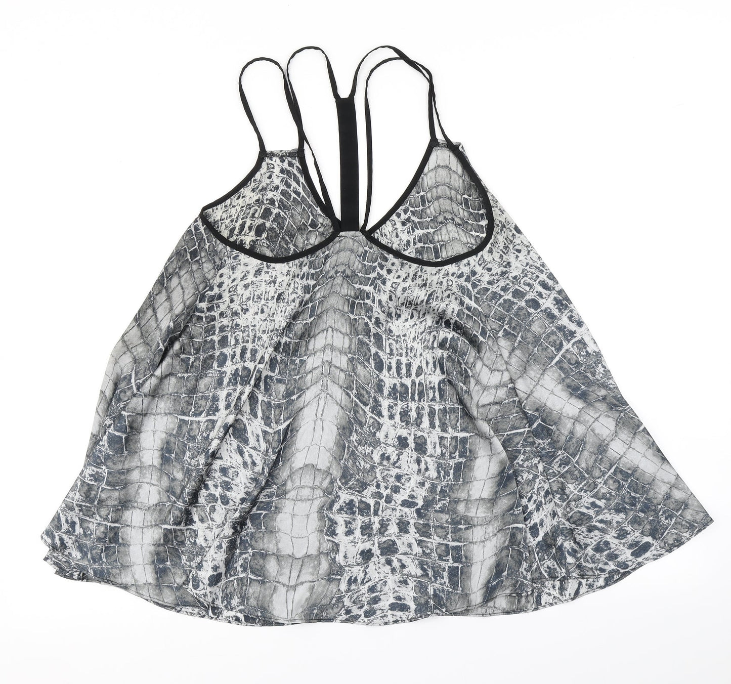 Womens UK Size 8 River Island Grey Camisole Blouse