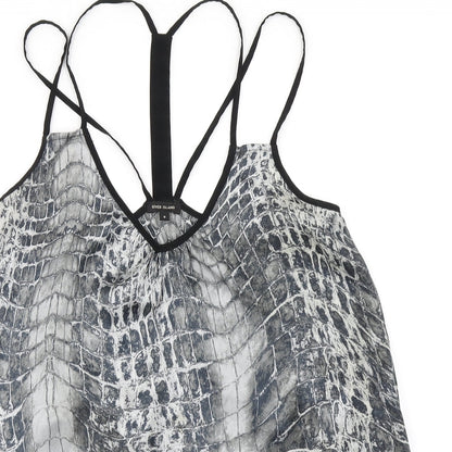 Womens UK Size 8 River Island Grey Camisole Blouse