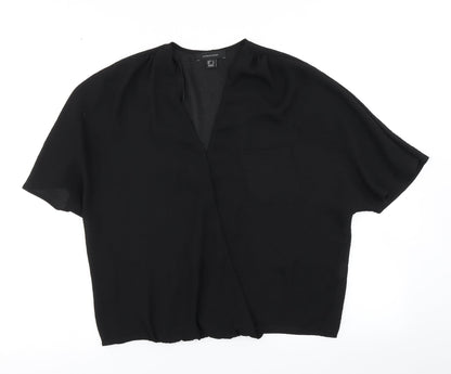 Womens UK Size 4 Atmosphere Black Basic Blouse