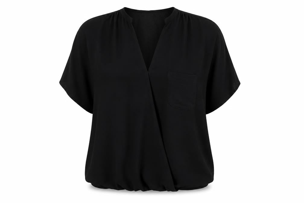 Womens UK Size 4 Atmosphere Black Basic Blouse