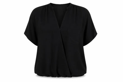 Womens UK Size 4 Atmosphere Black Basic Blouse