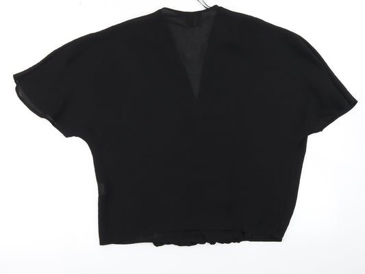 Womens UK Size 4 Atmosphere Black Basic Blouse