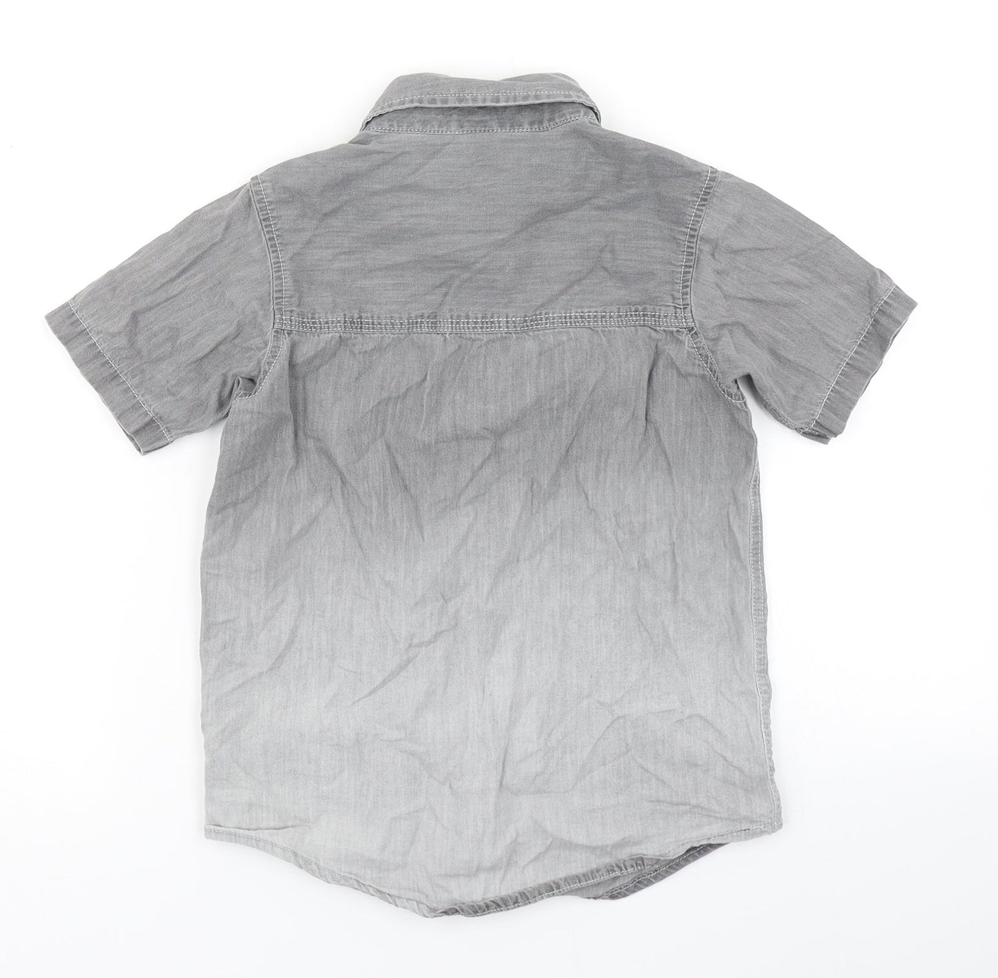 TU Boys Grey   Basic Button-Up Size 8 Years  - Ombre