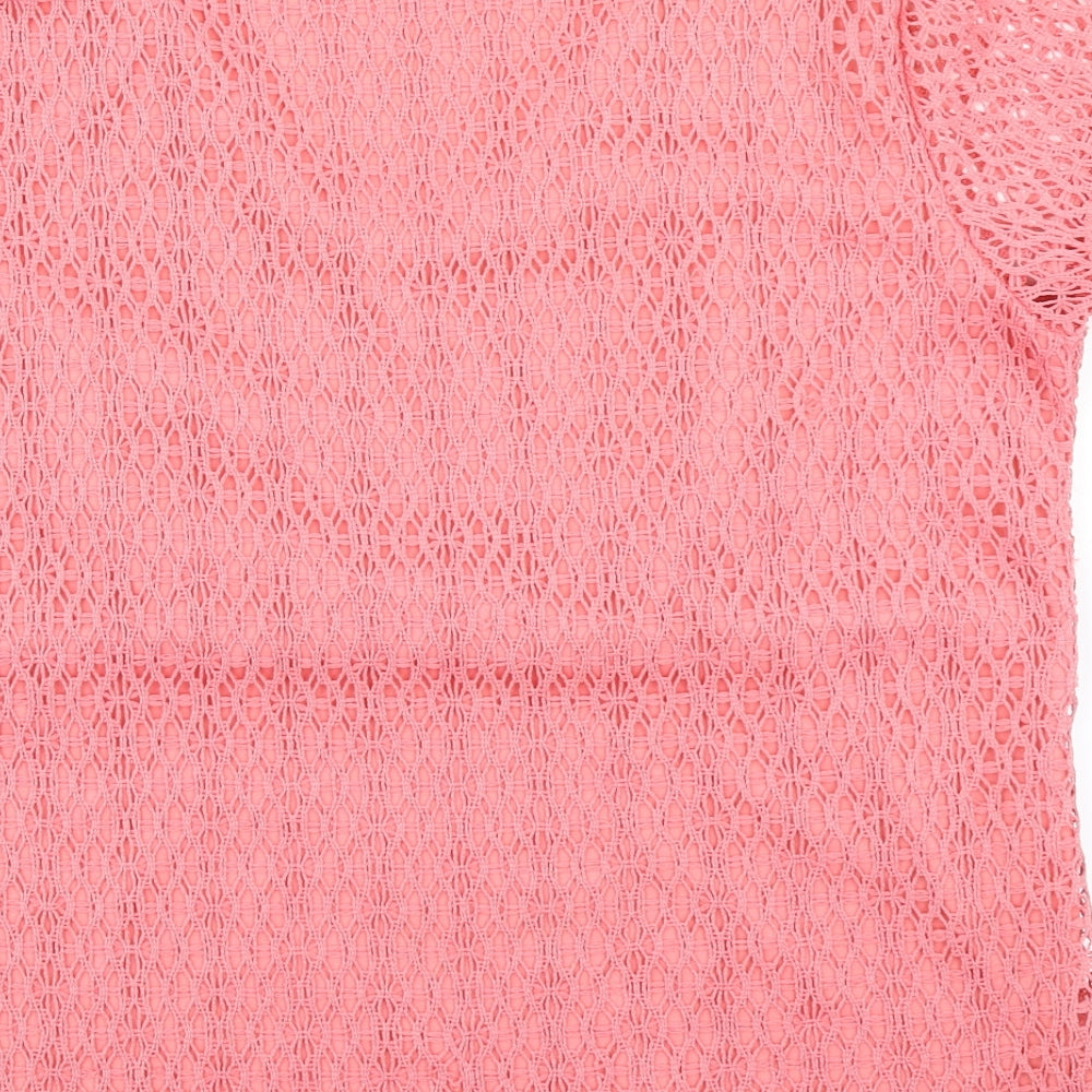 Womens UK Size M BM Pink Basic T-Shirt
