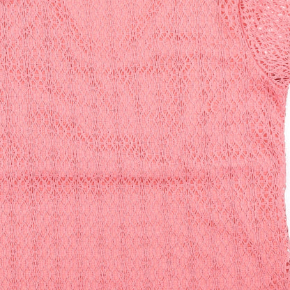 Womens UK Size M BM Pink Basic T-Shirt