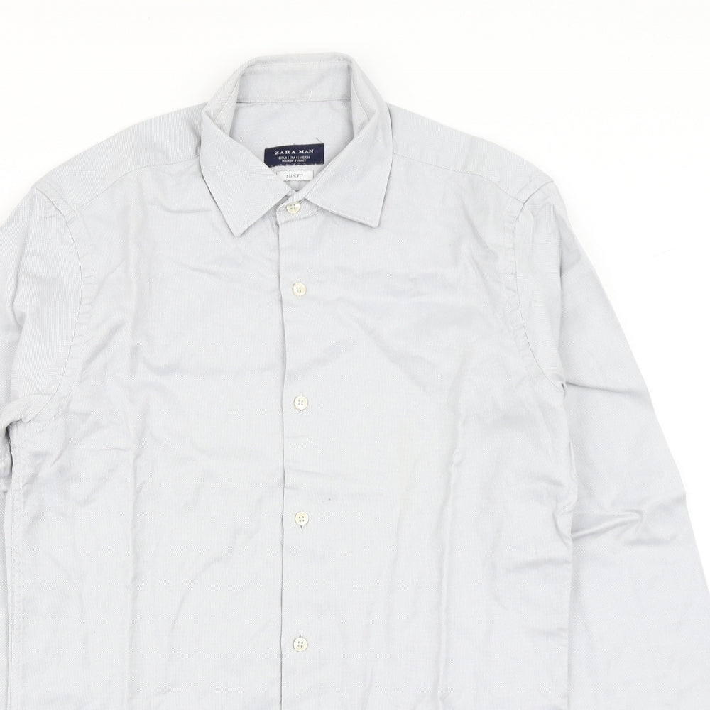 Zara Mens Blue    Dress Shirt Size S