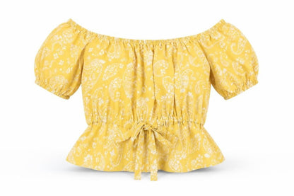 Womens UK Size 6 Primark Yellow Basic Blouse