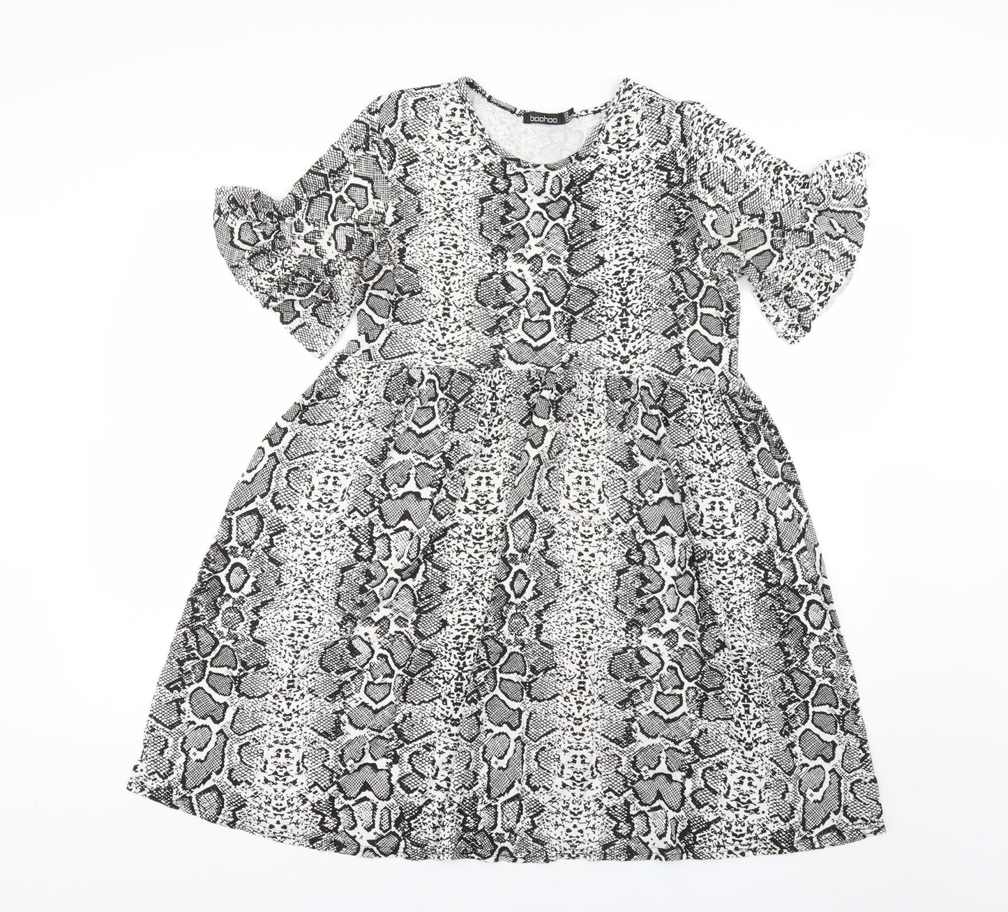 Boohoo Womens Multicoloured Animal Print  Fit & Flare  Size 12