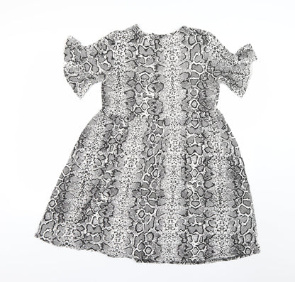 Boohoo Womens Multicoloured Animal Print  Fit & Flare  Size 12