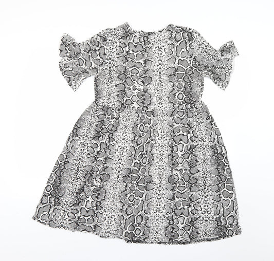 Boohoo Womens Multicoloured Animal Print  Fit & Flare  Size 12