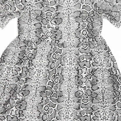 Boohoo Womens Multicoloured Animal Print  Fit & Flare  Size 12