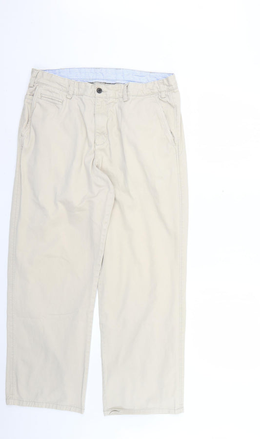Maine Mens Beige   Trousers  Size 36 L27 in