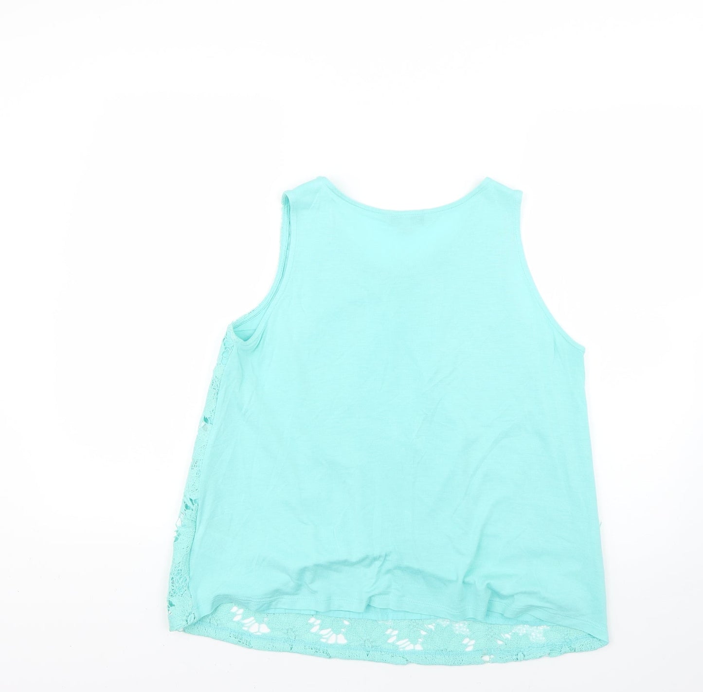 Womens UK Size 12 Peacocks Green Basic T-Shirt