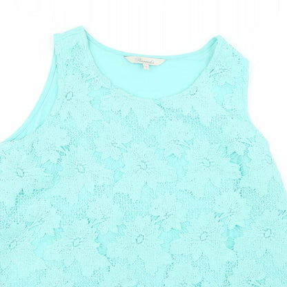 Womens UK Size 12 Peacocks Green Basic T-Shirt