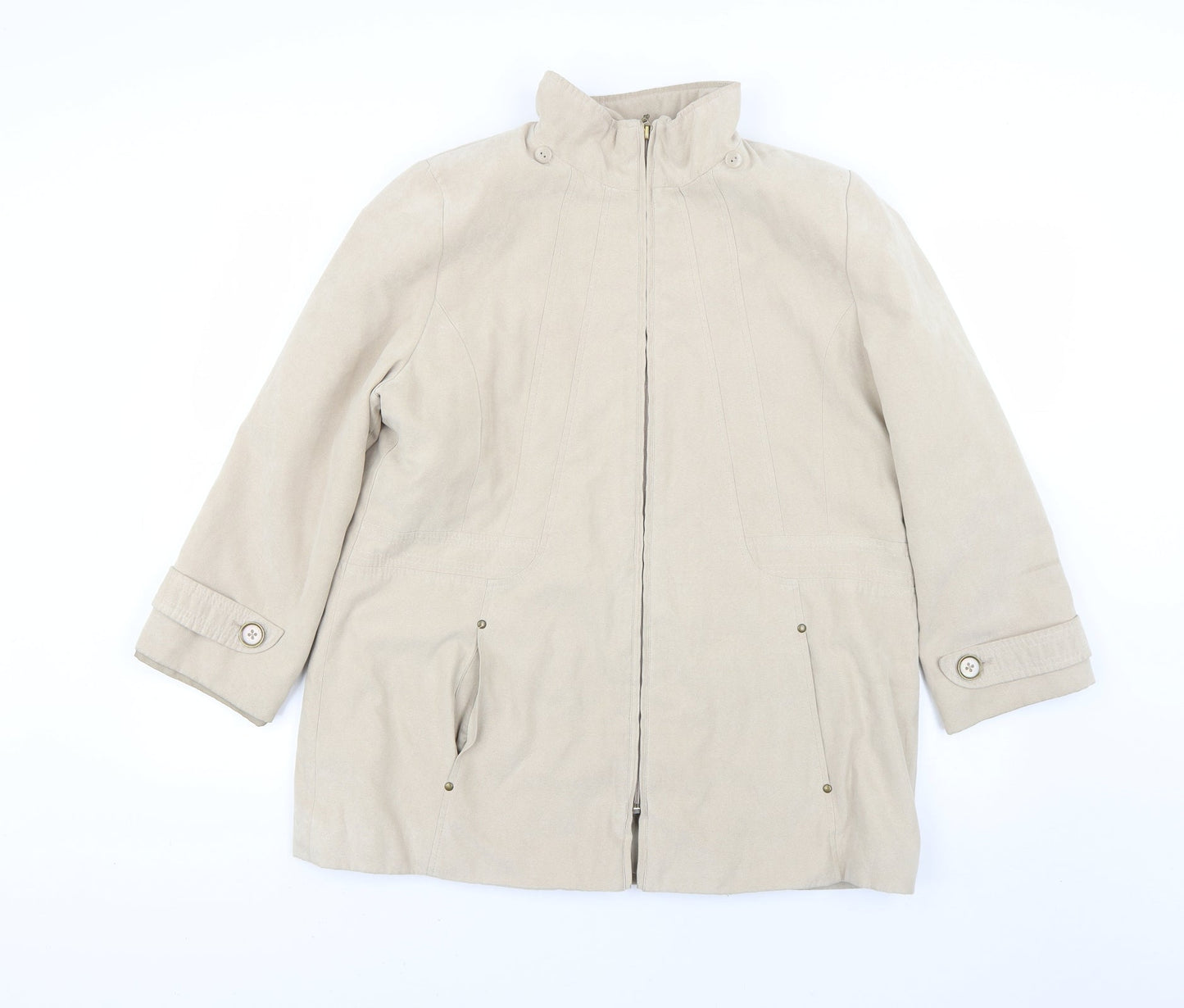 Mens UK Size S bm Beige Overcoat