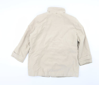 Mens UK Size S bm Beige Overcoat
