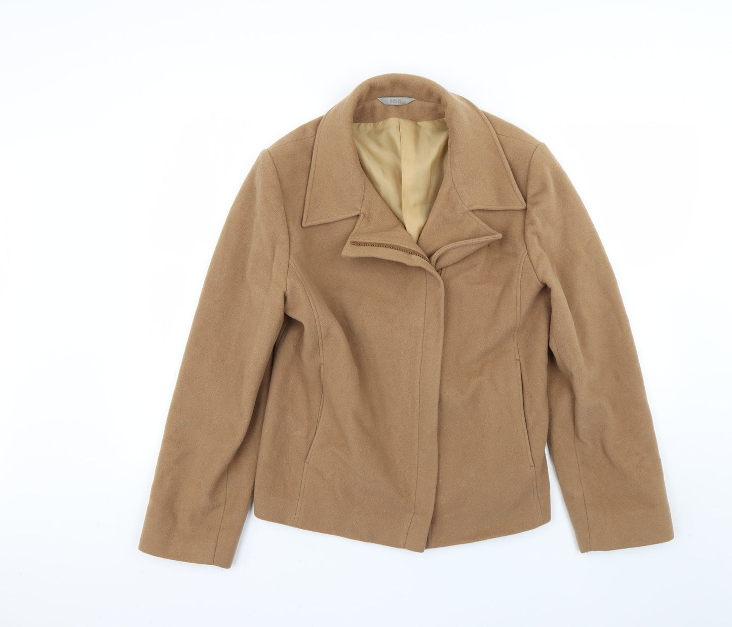 Womens UK Size 14 Marks and Spencer Brown Overcoat