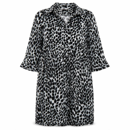 Front view of Wallis women’s multicoloured animal print jumper dress, size UK 12