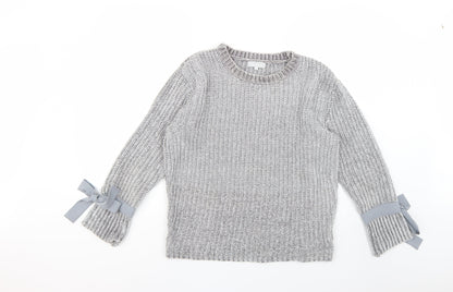 Womens UK Size 10 Red Herring Grey Pullover Jumper