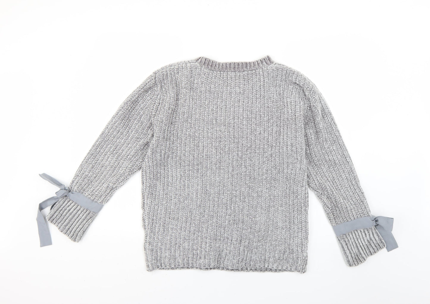 Womens UK Size 10 Red Herring Grey Pullover Jumper