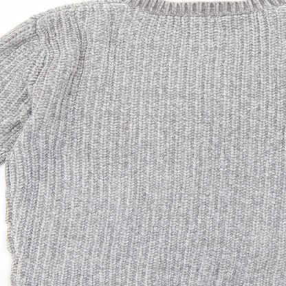Womens UK Size 10 Red Herring Grey Pullover Jumper