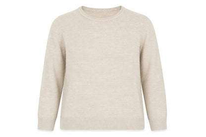 Front view of Marks & Spencer women’s beige jumper, size UK 14