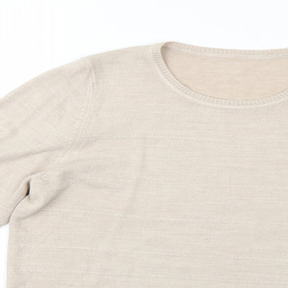 Womens UK Size 14 Marks and Spencer Beige Pullover Jumper