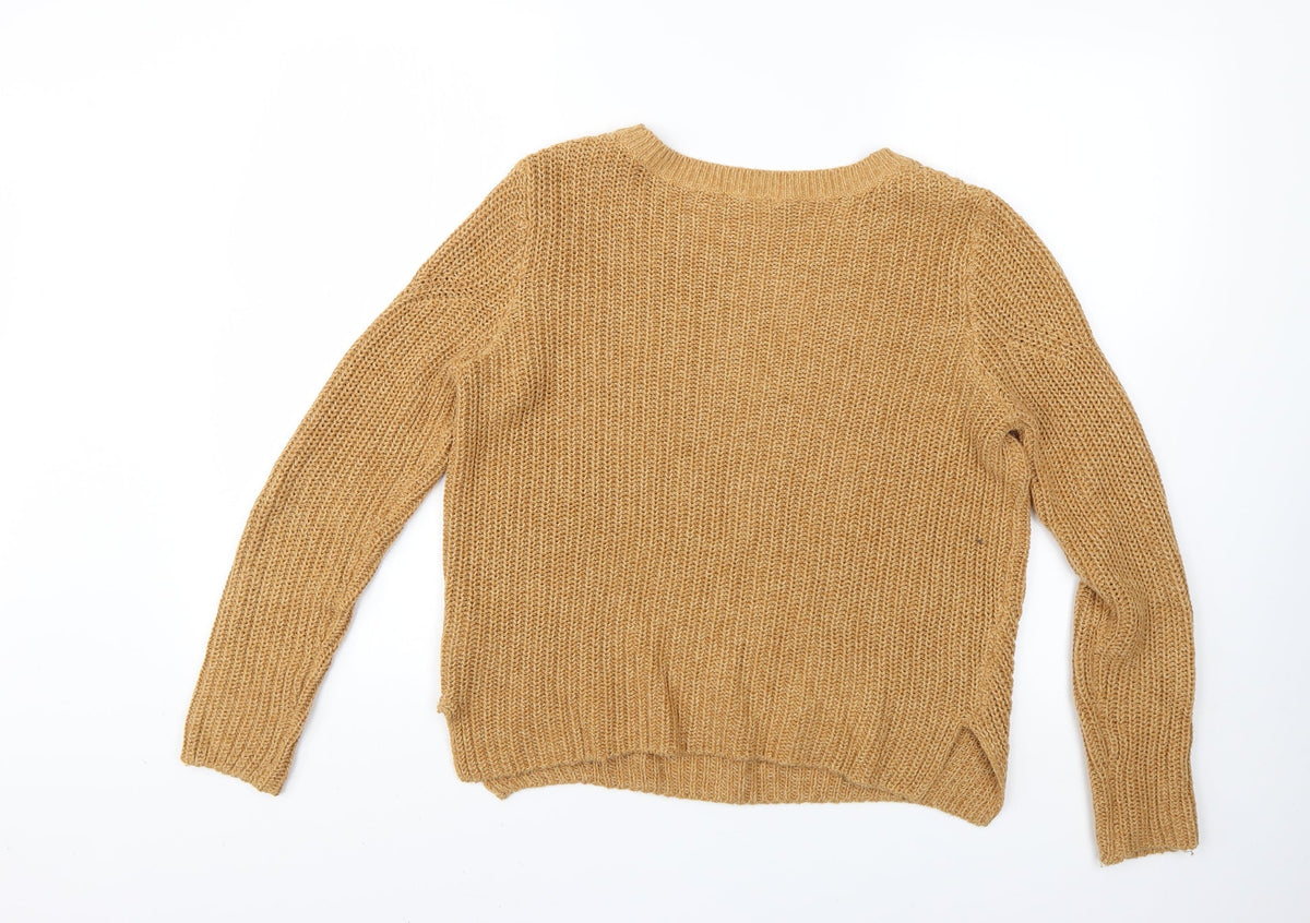 Womens UK Size S H&M Brown Pullover Jumper