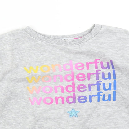 Primark Girls Grey   Pullover Sweatshirt Size 6-7 Years  - Wonderful