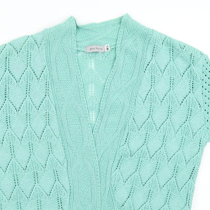 Womens UK Size M Ann Marie Green Cardigan Jumper