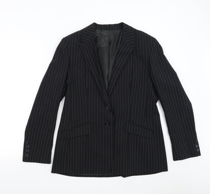 Womens UK Size M Preworn Regular Black Suit Jacket