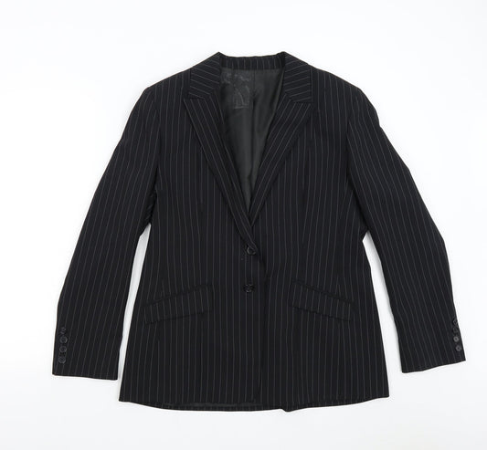 Womens UK Size M Preworn Regular Black Suit Jacket