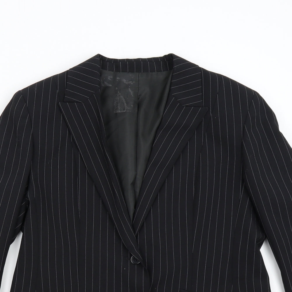Womens UK Size M Preworn Regular Black Suit Jacket