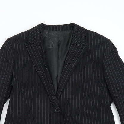Womens UK Size M Preworn Regular Black Suit Jacket