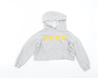H&M Girls Grey   Pullover Sweatshirt Size 8-9 Years  - New York