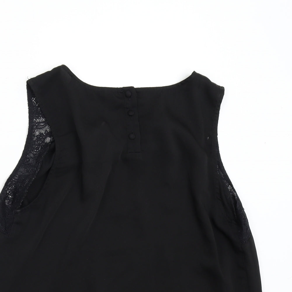 Womens UK Size 12 New Look Black Basic Blouse