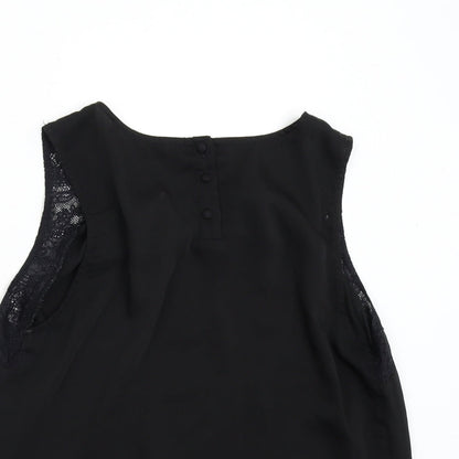 Womens UK Size 12 New Look Black Basic Blouse