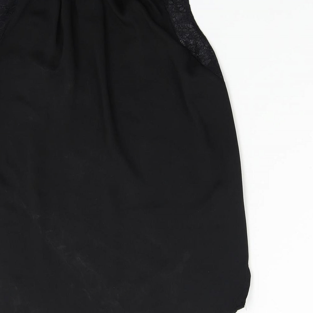 Womens UK Size 12 New Look Black Basic Blouse