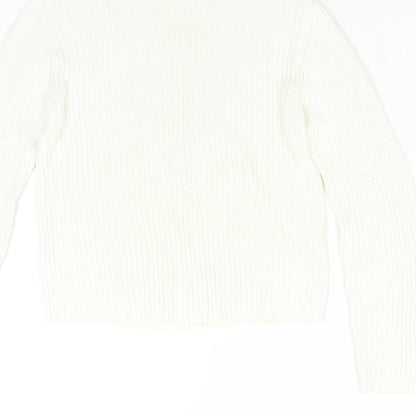 Internacionale Womens Ivory  Knit Pullover Jumper Size 14