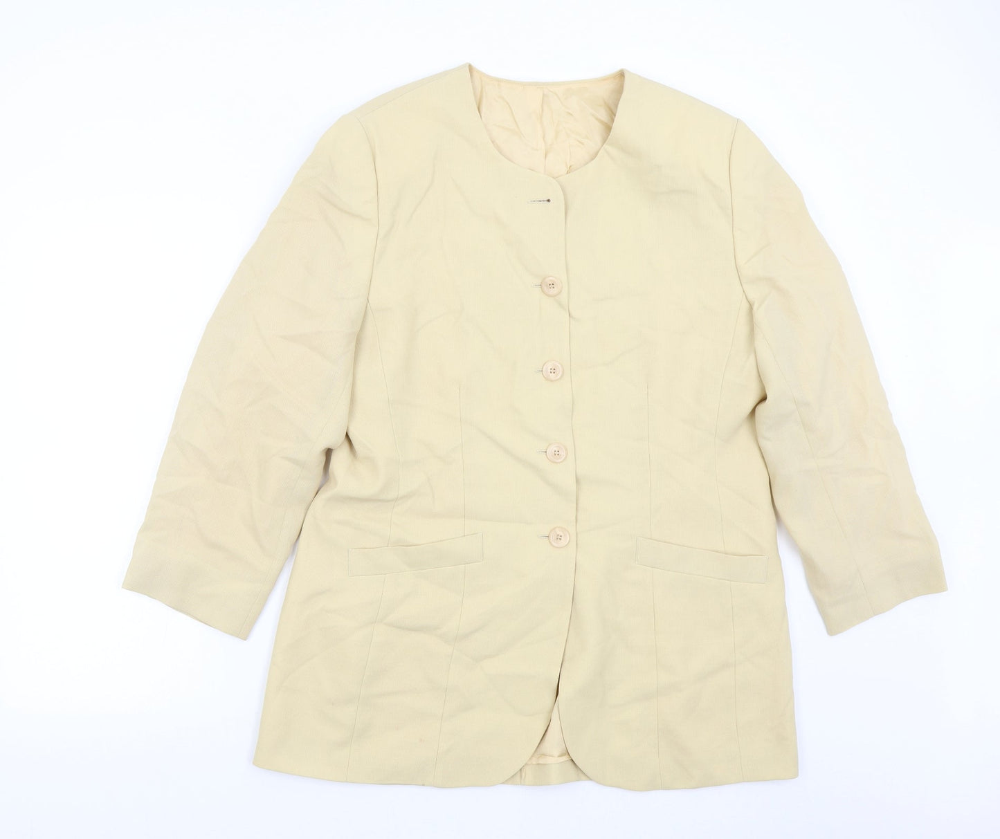 Womens UK Size L Preworn Yellow Jacket