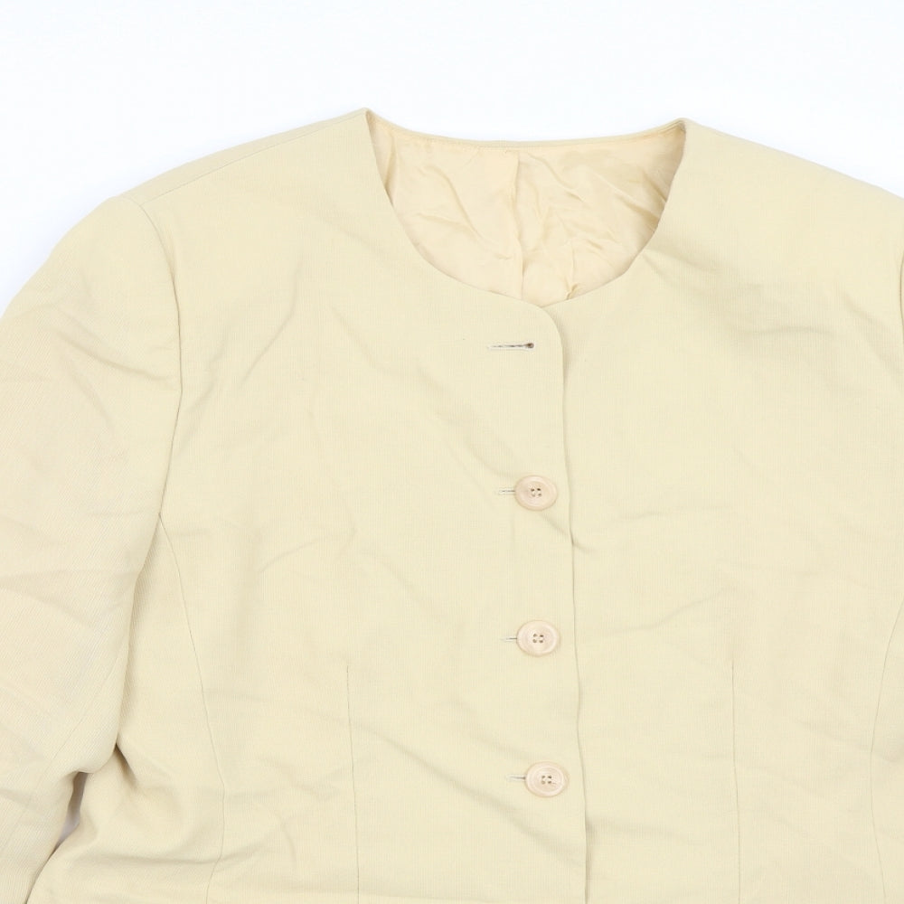 Womens UK Size L Preworn Yellow Jacket