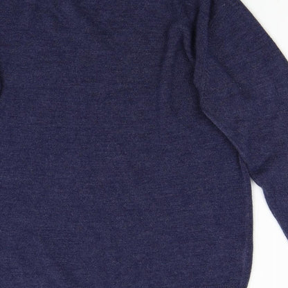 Easy Mens Blue  Knit Pullover Jumper Size M