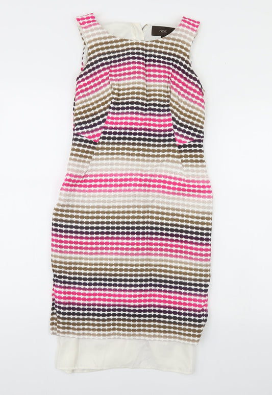 NEXT Womens Multicoloured Polka Dot  Shift  Size 8