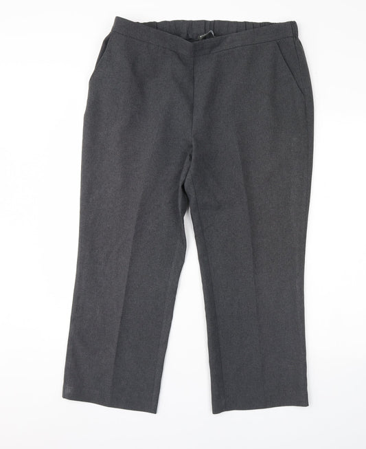 Bonmarché Womens Grey   Dress Pants Trousers Size 16 L28 in