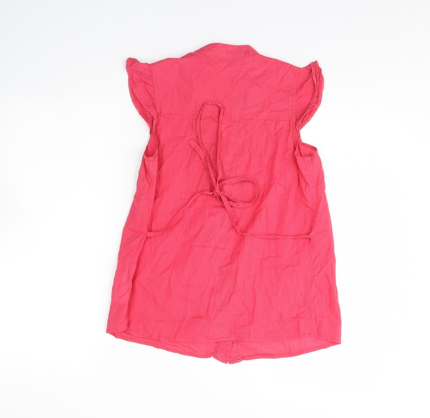 Womens UK Size 8 New Look Pink Basic Button-Up