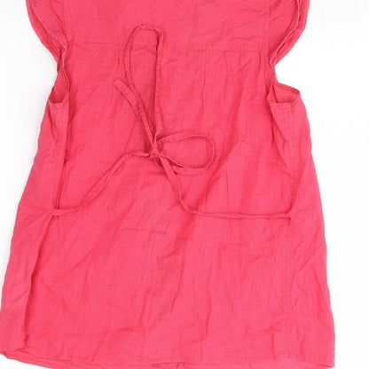 Womens UK Size 8 New Look Pink Basic Button-Up