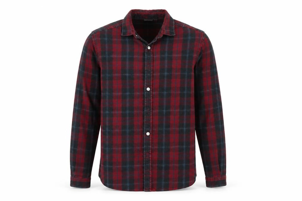 Mens UK Size XS ASOS Red  Button-Up Long Sleeve Casual Shirt