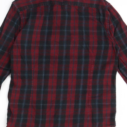 ASOS Mens Red Check   Button-Up Size XS