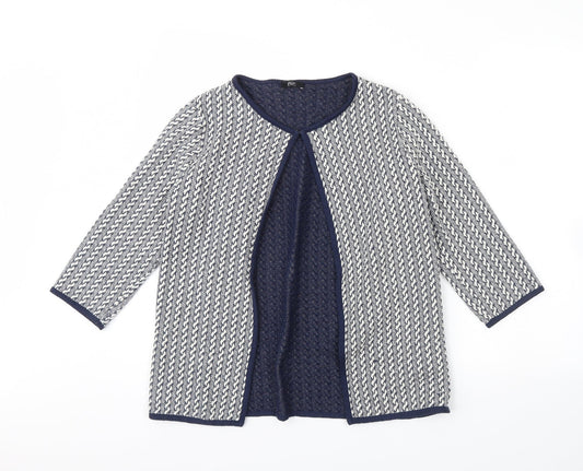 F&F Womens Blue Herringbone  Jacket  Size 8